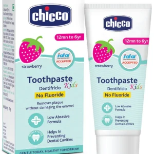 Chicco Strawberry Flavour 1-6Y, Fluoride & Preservative-Free Toothpaste (50 g)