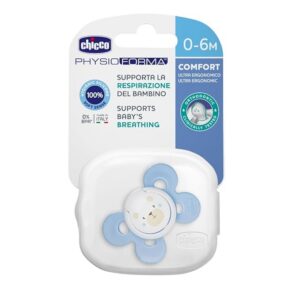 Chicco Physio Comfort Baby Soother, BPA Free, 0-6m (Blue)