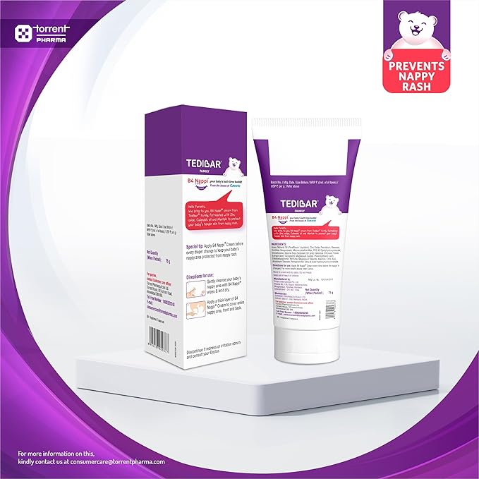 TEDIBAR B4 Nappi Diaper Rash Cream for Babies 75g - Image 2